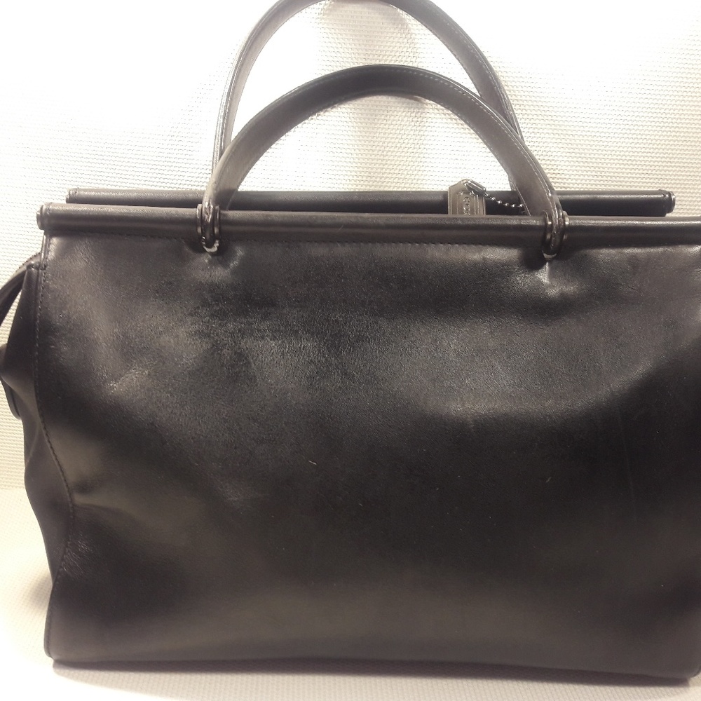 Coach Vintage Black Leather Whitney Purse Handbag